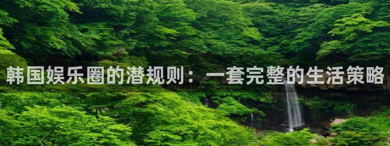 彩虹多多专享版破解版：韩国娱乐圈的潜规则：一套完整的生活策略
